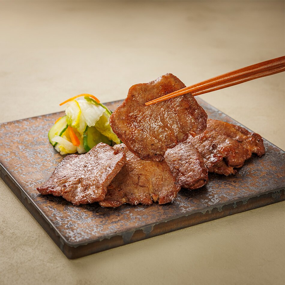 焼き上げた喜助の牛たん